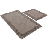 Badmat Set - Pluizig - Antislip - Wasbaar op 30°C
