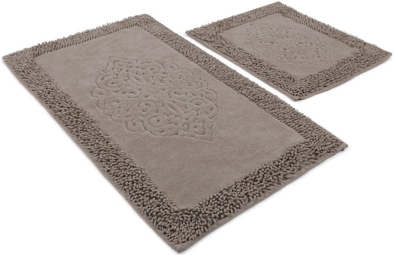 Badmat Set - Pluizig - Antislip - Wasbaar op 30°C