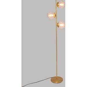 Atmosphera Lisa vloerlamp / staande lamp - Goud - H162 cm - Metaal