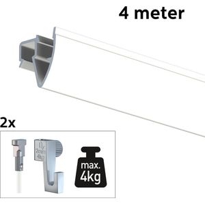 ARTITEQ 4 METER ALL-IN-ONE UP RAIL 4KG / WIT RAL9016