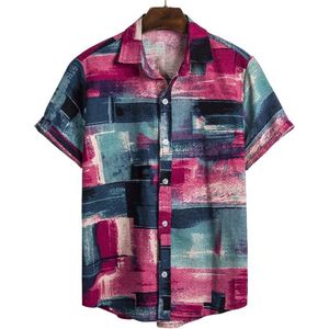 Overhemd Korte Mouw - Hawaii Blouse - Retro Blouse - Kleur 3 - Maat XS