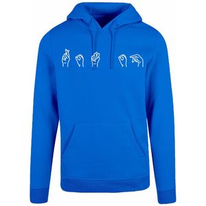7311 - Hoodie - Gebarentaal; Rot op-Cobalt Blue-XL