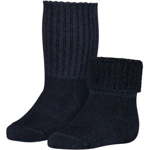 2-Pack Warme Merino Wollen Kindersokken S2 - Unisex - Marine - Maat 19-22
