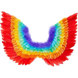 Veren vleugels regenboog 60cm