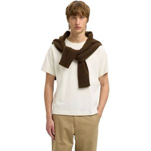 Selected Homme Heren T-Shirt regular fit Beige XL Ronde Hals Volwassenen