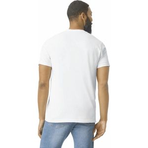 T-shirt Heren XXL Gildan Ronde hals Korte mouw White 60% Katoen, 40% Polyester