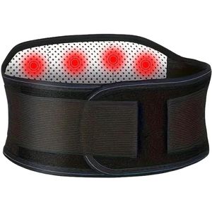 Zelfverwarmende lumbale gordel - Verstelbare magnetische therapie-riem met toermalijn magneten, pijnverlichting en ondersteuning
