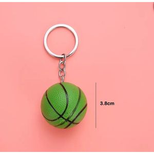 GoedeDoelen.Shop | Sleutelhanger Groene Basketbal | Basketbal | Tashanger Basketbal | I Love Basketbal | Sporttashanger | Sleutelring | Sport Sleutelhanger