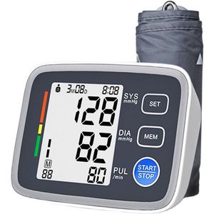 Alphamed Bloeddrukmeter Bovenarm - Hartslagmeter - Manchet 22 tot 42 cm - LCD Scherm - Blood Pressure Monitor