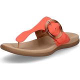 Gabor - Dames Teenslippers - Oranje - Leer - Klittenbandsluiting