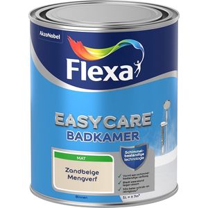 Flexa Easycare Muurverf - Badkamer - Mat - Mengkleur - Zandbeige - 1 liter