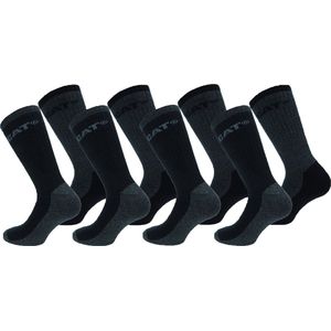 Caterpillar 8 Paar Thermische Werksokken - Kuithoogte - Versterkte Teen en Hiel Zwart 39-42