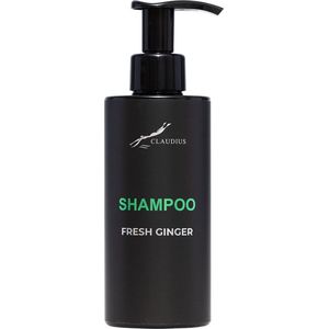 Shampoo Fresh Ginger 300 ml - met pomp - zwarte fles - haarverzorging