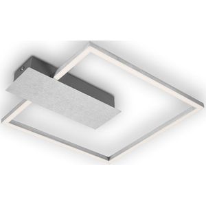BRILONER LED-plafondlamp Wandlamp Dimbaar in 3 stappen Memory-functie 12 W zilver Metaal-kunststof