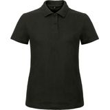 Zwart poloshirt basic van katoen voor dames - katoen - 180 grams - polo t-shirts L (40)