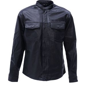 WCC West Coast Choppers Lederjacke Riding Shirt Perforated Black-M