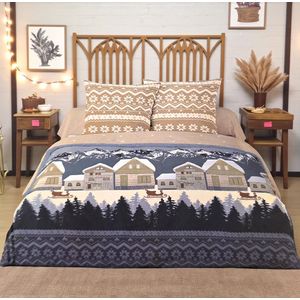 Dekbedovertrek - Winter - 240 x 220 cm - Flanel - Lousir