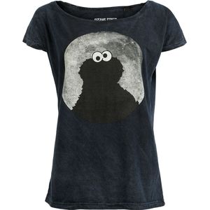 Sesame Street Cookie Moonlight Dames T-shirt - blauw - XL