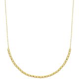 Lucardi - Dames 14 Karaat Geelgouden Collier Diamond Cut - Ketting - 14 Karaat Goud - Geelgoud