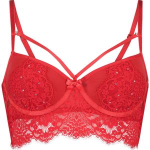 Hunkemöller Dames Lingerie Voorgevormde longline beugel bh Pauline - Rood - maat B70