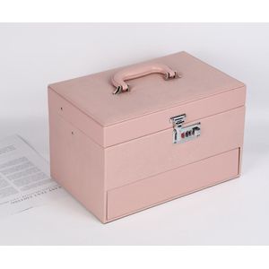 Luxe Sieradendoos - Juwelendoos - Opbergbox - Sieradenbox - Bijouterie Kist - Oorbellen/Ring/Ketting/Armband - Vrouwen/Dames/Meisjes - Roze