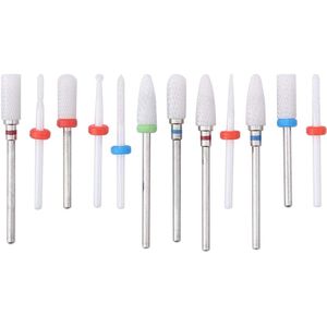 12 stuks keramische elektrische nagelboorpunten voor elektrische schuurmachine - ideaal voor manicure en pedicure thuis