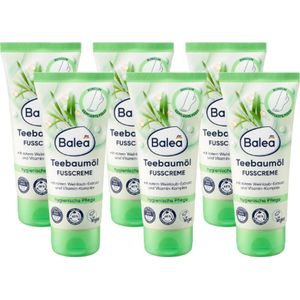 Balea Voetcrème Tea tree olie - VOORDEELVERPAKKING | 6x100ml | Veganistiche formule