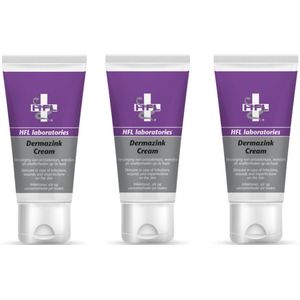 HFL - dermazink cream - voetverzorging - ondersteunt het herstellend vermogen van de huid - voordeelverpakking - 3x30 ml