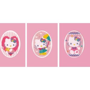 Wenskaart kit Hello Kitty set van 3 - Vervaco - PN-0174595
