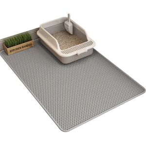 Kattenbakmat - Honingraat Groot Gat Ontwerp Kattenbakmat - Waterdichte en Antislip Kattenbakmat - EVA Materiaal - Zacht en Pootbeschermend - Wasbaar