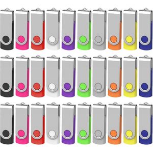 USB Flash Drives 1 GB - 50 Pack, Mix Kleuren - Swivel Thumb Drives