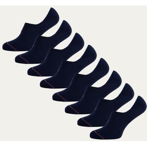 Undiemeister Lage Sokken - 8-pack - Storm Cloud (Blauw) - Onzichtbare Sokken Handgemaakt - Zijdezacht - Mellowood Tencel - Extra Stevig - Footies - Maat 39-42