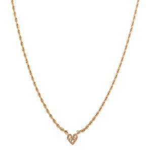 Go Dutch Label Collier Crystal hart Goud