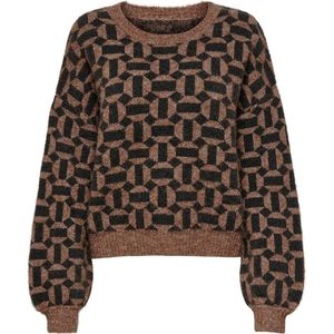 Only Trui Onlgeo Life L/s Pullover Knt 15268015 Toasted Coconut/melange Dames Maat - XL