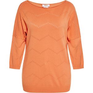 usha - Pullover - Langarm - Met Weit Rond Ausschnitt - Decoratief Detail
