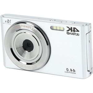 4K 44MP Digitale Camera voor Fotografie en Video 28 Inch 16X HD 1080P Camcorderrecorder Autofocus Anti-shake Nachtvlogging (Zilver)