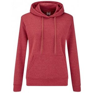 Fruit of the Loom Klassieke Dames Fit Sweatshirt Met Capuchon (Rode Heide)