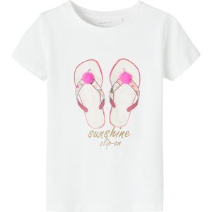 Name it t-shirt meisjes - wit - NMFfransisca - maat 80