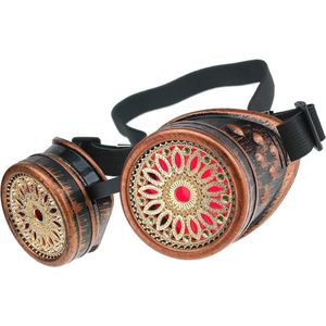 Veiligheidsbril voor Lassen en Cosplay - Steampunk Goth Ronde Zonnebril voor Feestkleding
