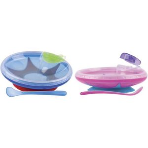 Nuby - Warmhoudbordje - Met Zuignap en Lepel - Geschikt Voor Kinderen Vanaf 3 Maanden