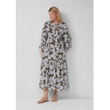 s.Oliver - Maxi-jurk - Chiffon - All-over print - Romantische ruches