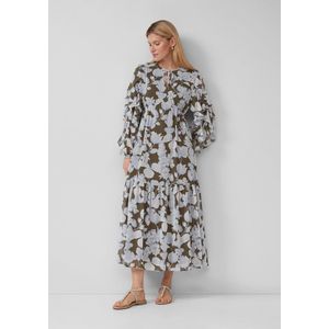 s.Oliver - Maxi-jurk - Chiffon - All-over print - Romantische ruches