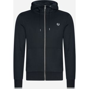 Fred Perry hoodie sweatvest - hooded zip jacket - zwart - Maat: S