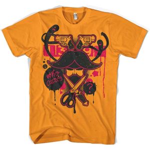 Hybris Who Cares T-Shirt Orange-S