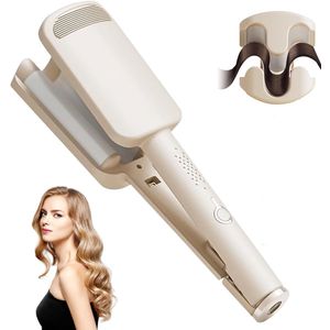 Ynkkvre -Franse Golf Krultang 32mm – Welleneisen met Instelbare Temperatuur, Keramische Haarstyler voor Zachte Grote Krullen