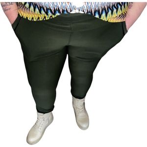Jolifly stretch broek legging maatje meer groen maat 2XL 3XL