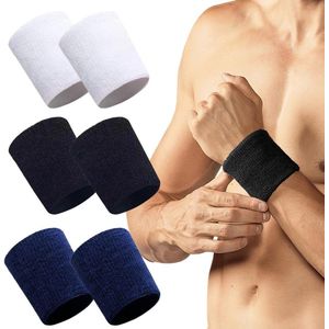 3 paar fitness-sportarmbanden - elastische armbanden voor zweetbestendige sport - mannen en vrouwen - voetbal basketbal hardlopen - atletiek .