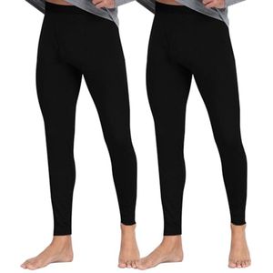 Set van 2 thermische onderbroeken voor heren - Lange winter, warm fleece, thermobroek, functioneel ondergoed