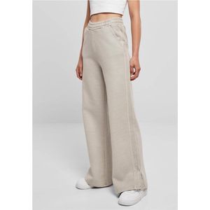 Urban Classics - Heavy Terry Garment Dye Slit Dames joggingbroek - L - Grijs