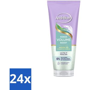 Andrélon – Shampoo Scrub – Kokos Volume Boost – 200 ml - Voordeelverpakking - 24 stuks
